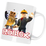 Casa si Gradina - Bucatarie si vesela - Cani si pahare - Cani si cesti - Cana Roblox Builder Robot Game, alba, 330 ml - Infinity.ro