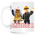 Casa si Gradina - Bucatarie si vesela - Cani si pahare - Cani si cesti - Cana Roblox Builder Robot Game, alba, 330 ml - Infinity.ro