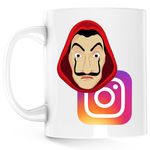 Casa si Gradina - Bucatarie si vesela - Cani si pahare - Cani si cesti - Cana Casa de Papel Instagram Creator Insta, alba, 330 ml - Infinity.ro