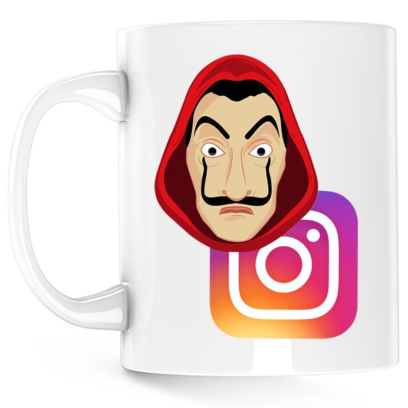 Casa si Gradina - Bucatarie si vesela - Cani si pahare - Cani si cesti - Cana Casa de Papel Instagram Creator Insta, alba, 330 ml - Infinity.ro
