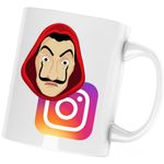 Casa si Gradina - Bucatarie si vesela - Cani si pahare - Cani si cesti - Cana Casa de Papel Instagram Creator Insta, alba, 330 ml - Infinity.ro