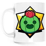 Casa si Gradina - Bucatarie si vesela - Cani si pahare - Cani si cesti - Cana Brawl Stars Spike Head Play, alba, 330 ml - Infinity.ro