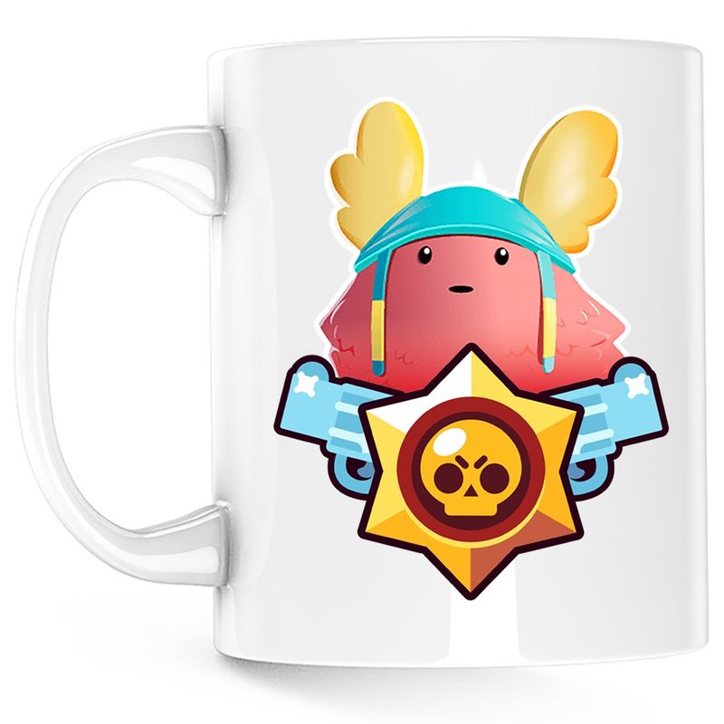 Casa si Gradina - Bucatarie si vesela - Cani si pahare - Cani si cesti - Cana Guff Fortnite Brawl Stars, alba, 330 ml - Infinity.ro