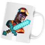 Casa si Gradina - Bucatarie si vesela - Cani si pahare - Cani si cesti - Cana Blaze Fortnite Minecraft Diamond Sabie, alba, 330 ml - Infinity.ro