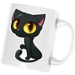 Casa si Gradina - Bucatarie si vesela - Cani si pahare - Cani si cesti - Cana Cartoon Cat Cute Miau, alba, 330 ml - Infinity.ro