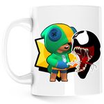 Casa si Gradina - Bucatarie si vesela - Cani si pahare - Cani si cesti - Cana Venom Brawl Stars Leon Epic Fight, alba, 330 ml - Infinity.ro