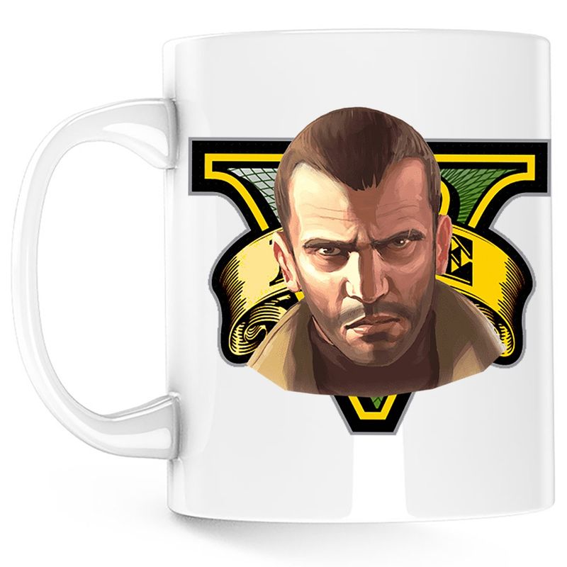 Casa si Gradina - Bucatarie si vesela - Cani si pahare - Cani si cesti - Cana Liberty City GTA 6, alba, 330 ml - Infinity.ro