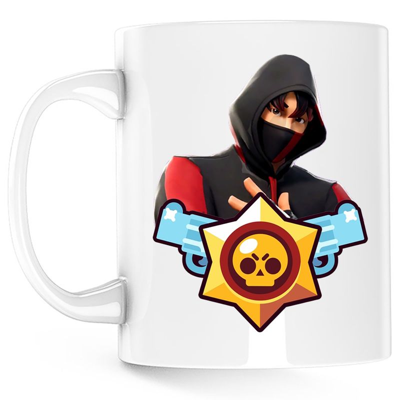 Casa si Gradina - Bucatarie si vesela - Cani si pahare - Cani si cesti - Cana Bambi Fortnite Brawl Stars, alba, 330 ml - Infinity.ro