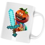 Casa si Gradina - Bucatarie si vesela - Cani si pahare - Cani si cesti - Cana Tomato Fortnite Minecraft Diamond Sword, alba, 330 ml - Infinity.ro
