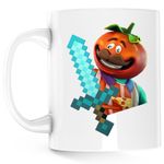 Casa si Gradina - Bucatarie si vesela - Cani si pahare - Cani si cesti - Cana Tomato Fortnite Minecraft Diamond Sword, alba, 330 ml - Infinity.ro