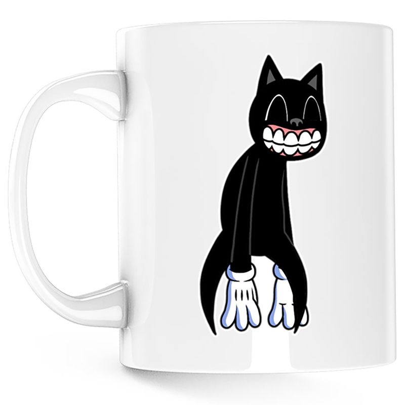 Casa si Gradina - Bucatarie si vesela - Cani si pahare - Cani si cesti - Cana Cartoon Cat Lazy, alba, 330 ml - Infinity.ro