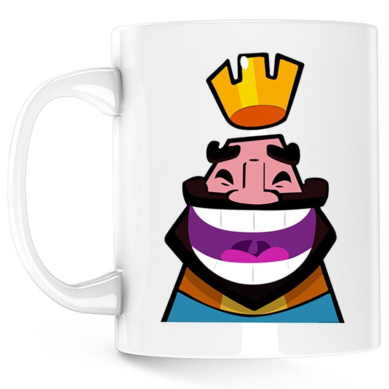 Casa si Gradina - Bucatarie si vesela - Cani si pahare - Cani si cesti - Cana King Clash Royale CS GO, alba, 330 ml - Infinity.ro