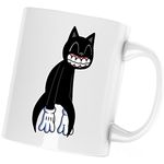 Casa si Gradina - Bucatarie si vesela - Cani si pahare - Cani si cesti - Cana Cartoon Cat Lazy, alba, 330 ml - Infinity.ro