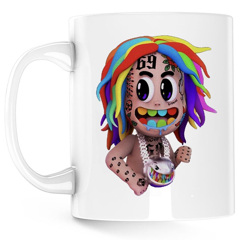 Casa si Gradina - Bucatarie si vesela - Cani si pahare - Cani si cesti - Cana 6ix9ine Tekashi69 Rapper, alba, 330 ml - Infinity.ro