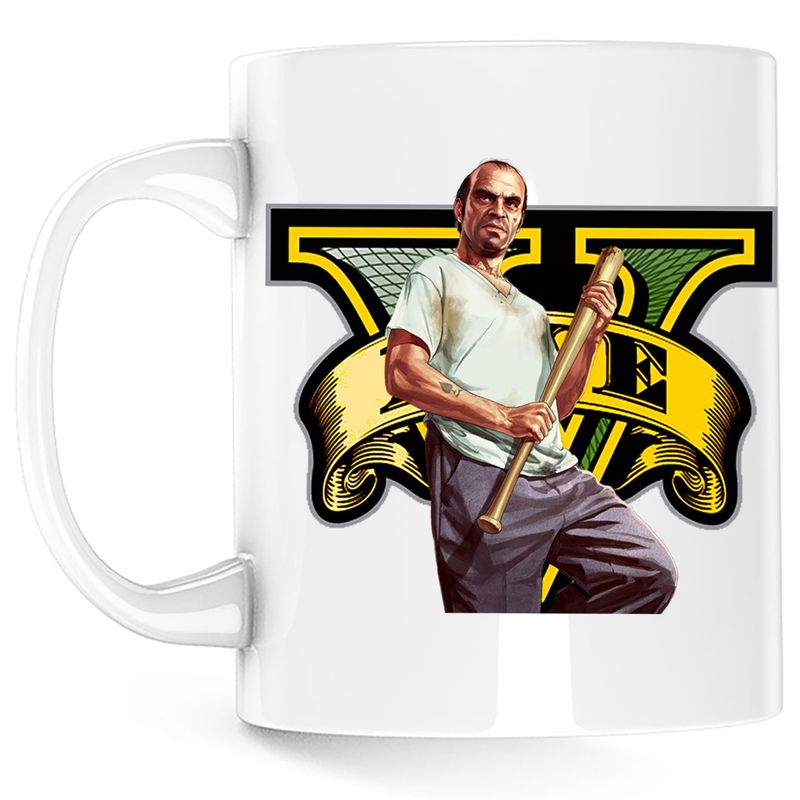 Casa si Gradina - Bucatarie si vesela - Cani si pahare - Cani si cesti - Cana Trevor Philips Dancing GTA, alba, 330 ml - Infinity.ro