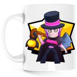 Casa si Gradina - Bucatarie si vesela - Cani si pahare - Cani si cesti - Cana Mortis Hat Brawl Stars, alba, 330 ml - Infinity.ro