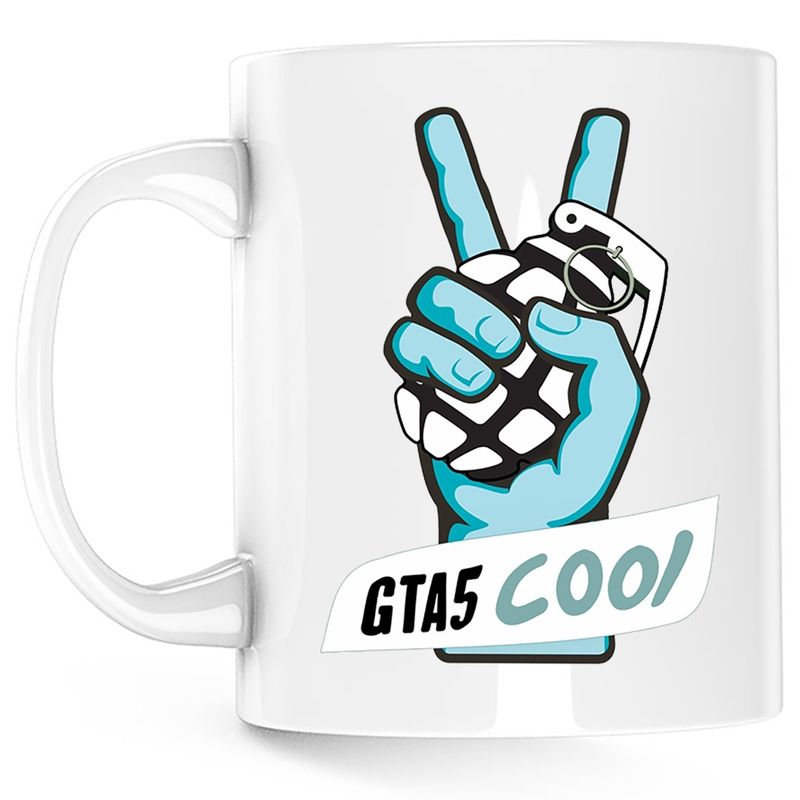 Casa si Gradina - Bucatarie si vesela - Cani si pahare - Cani si cesti - Cana GTA5 Cool, alba, 330 ml - Infinity.ro