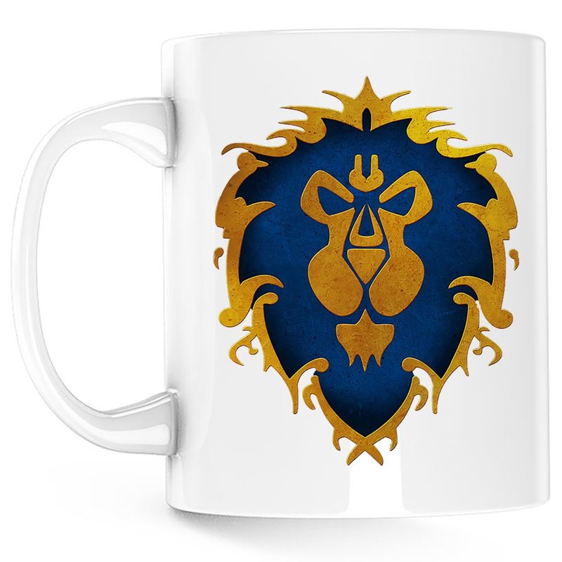 Casa si Gradina - Bucatarie si vesela - Cani si pahare - Cani si cesti - Cana World of Warcraft Alliance WoW Azeroth, alba, 330 ml - Infinity.ro