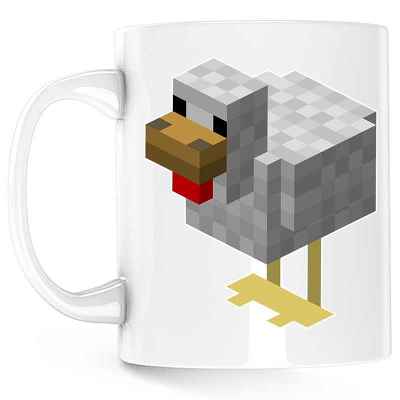 Casa si Gradina - Bucatarie si vesela - Cani si pahare - Cani si cesti - Cana Minecraft Gaina, alba, 330 ml - Infinity.ro