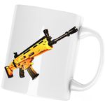 Casa si Gradina - Bucatarie si vesela - Cani si pahare - Cani si cesti - Cana Scar Fortnite Gun Battle Royale, alba, 330 ml - Infinity.ro