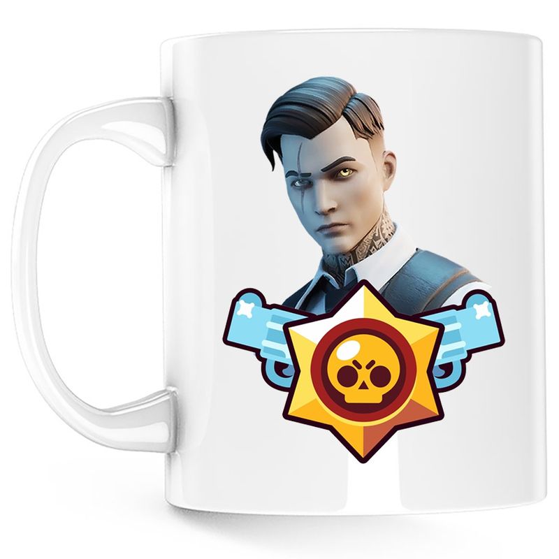 Casa si Gradina - Bucatarie si vesela - Cani si pahare - Cani si cesti - Cana Midas Fortnite Epic Brawl Stars, alba, 330 ml - Infinity.ro