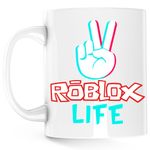 Casa si Gradina - Bucatarie si vesela - Cani si pahare - Cani si cesti - Cana Roblox Life Fan Gaming, alba, 330 ml - Infinity.ro