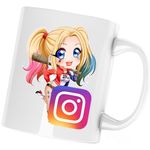 Casa si Gradina - Bucatarie si vesela - Cani si pahare - Cani si cesti - Cana Joker Suicide Squad Instagram Gang, alba, 330 ml - Infinity.ro