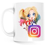 Casa si Gradina - Bucatarie si vesela - Cani si pahare - Cani si cesti - Cana Joker Suicide Squad Instagram Gang, alba, 330 ml - Infinity.ro