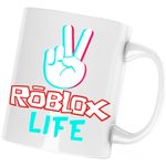 Casa si Gradina - Bucatarie si vesela - Cani si pahare - Cani si cesti - Cana Roblox Life Fan Gaming, alba, 330 ml - Infinity.ro
