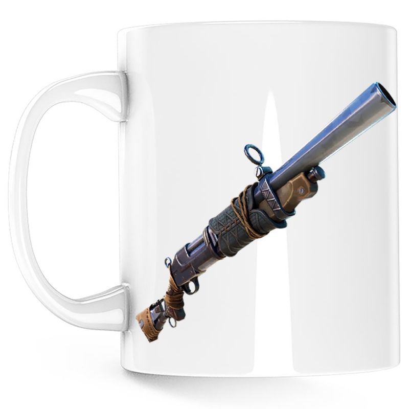 Casa si Gradina - Bucatarie si vesela - Cani si pahare - Cani si cesti - Cana Fortnite Makeshift Shotgun Weapon, alba, 330 ml - Infinity.ro
