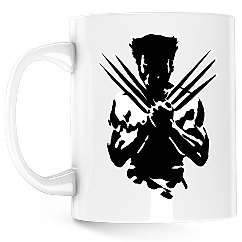 Casa si Gradina - Bucatarie si vesela - Cani si pahare - Cani si cesti - Cana Wolverine Xmen Badass Fortnite Epic Skin, alba, 330 ml - Infinity.ro