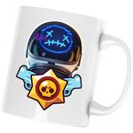Casa si Gradina - Bucatarie si vesela - Cani si pahare - Cani si cesti - Cana Astro Jack Fortnite Brawl Stars, alba, 330 ml - Infinity.ro