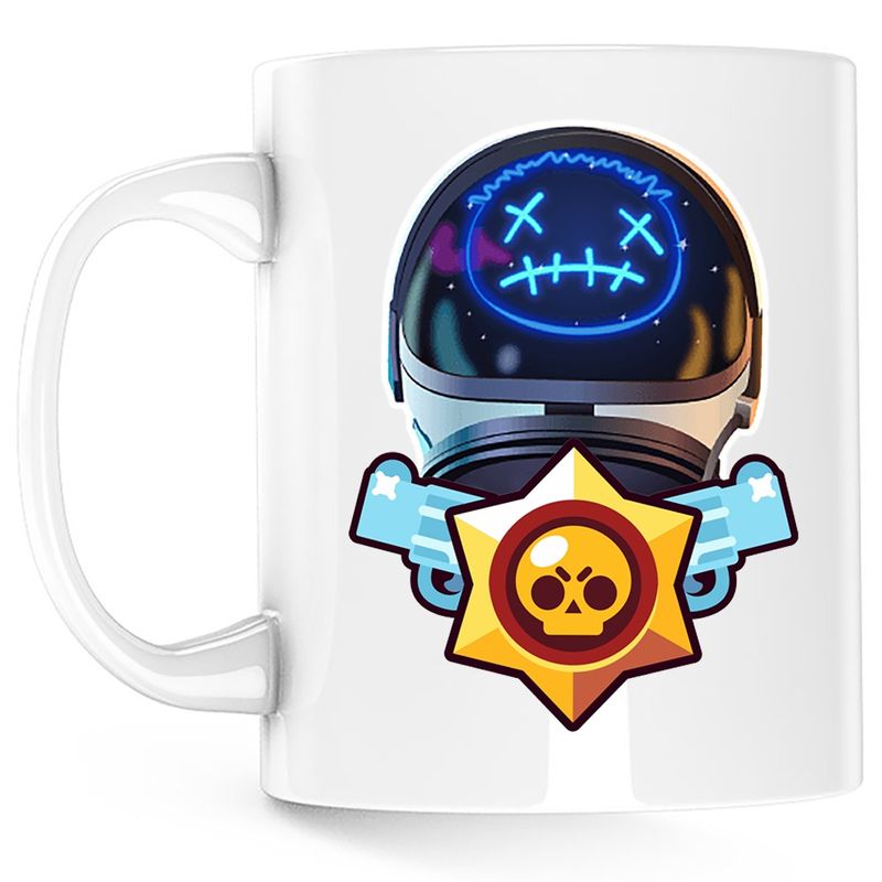Casa si Gradina - Bucatarie si vesela - Cani si pahare - Cani si cesti - Cana Astro Jack Fortnite Brawl Stars, alba, 330 ml - Infinity.ro