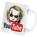 Casa si Gradina - Bucatarie si vesela - Cani si pahare - Cani si cesti - Cana Joker Youtube Creator Youtuber, alba, 330 ml - Infinity.ro