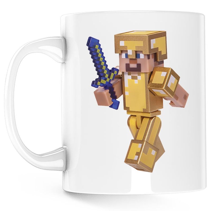 Casa si Gradina - Bucatarie si vesela - Cani si pahare - Cani si cesti - Cana Minecraft Gold Skin Cool, alba, 330 ml - Infinity.ro