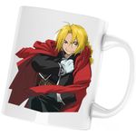 Casa si Gradina - Bucatarie si vesela - Cani si pahare - Cani si cesti - Cana Fullmetal Alchemist Elric Hiromu Arakawa Anime, alba, 330 ml - Infinity.ro