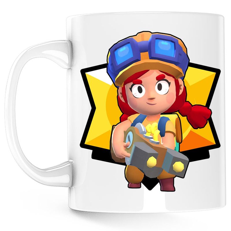 Casa si Gradina - Bucatarie si vesela - Cani si pahare - Cani si cesti - Cana BrawlStars Jessie Play, alba, 330 ml - Infinity.ro
