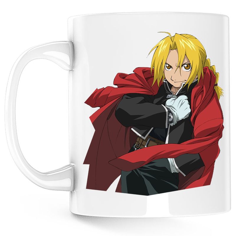 Casa si Gradina - Bucatarie si vesela - Cani si pahare - Cani si cesti - Cana Fullmetal Alchemist Elric Hiromu Arakawa Anime, alba, 330 ml - Infinity.ro