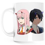 Casa si Gradina - Bucatarie si vesela - Cani si pahare - Cani si cesti - Cana Darling in the FranXX Hiro Zero Two Parasite, alba, 330 ml - Infinity.ro