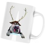 Casa si Gradina - Bucatarie si vesela - Cani si pahare - Cani si cesti - Cana Elsa Frozen Sven Regatul Ghetii, alba, 330 ml - Infinity.ro