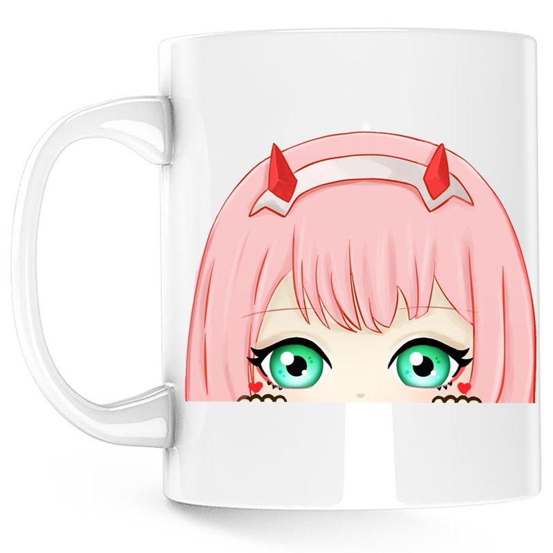Casa si Gradina - Bucatarie si vesela - Cani si pahare - Cani si cesti - Cana Zero Two Darling in the FranXX Chibi Anime, alba, 330 ml - Infinity.ro