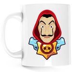 Casa si Gradina - Bucatarie si vesela - Cani si pahare - Cani si cesti - Cana Casa de Papel Brawl Stars Gamer, alba, 330 ml - Infinity.ro