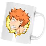 Casa si Gradina - Bucatarie si vesela - Cani si pahare - Cani si cesti - Cana Haikyuu Shoyo Hinata Jucator Volei Haikyu!!, alba, 330 ml - Infinity.ro