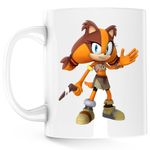 Casa si Gradina - Bucatarie si vesela - Cani si pahare - Cani si cesti - Cana Sticks the Badger Sonic Rio Bumerang, alba, 330 ml - Infinity.ro