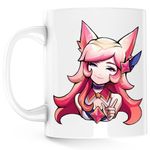Casa si Gradina - Bucatarie si vesela - Cani si pahare - Cani si cesti - Cana League of Legends Ahri Rebel Gamer Girl, alba, 330 ml - Infinity.ro