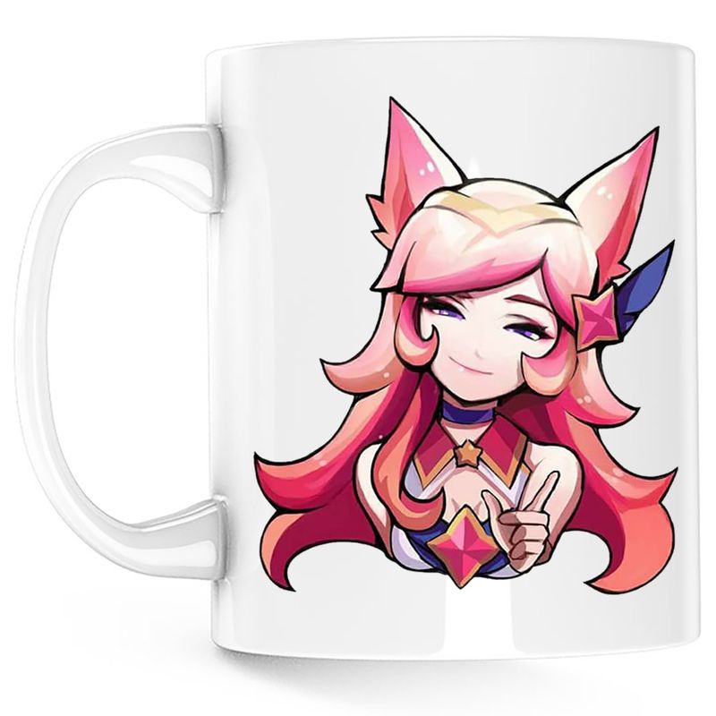 Casa si Gradina - Bucatarie si vesela - Cani si pahare - Cani si cesti - Cana League of Legends Ahri Rebel Gamer Girl, alba, 330 ml - Infinity.ro