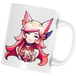 Casa si Gradina - Bucatarie si vesela - Cani si pahare - Cani si cesti - Cana League of Legends Ahri Rebel Gamer Girl, alba, 330 ml - Infinity.ro