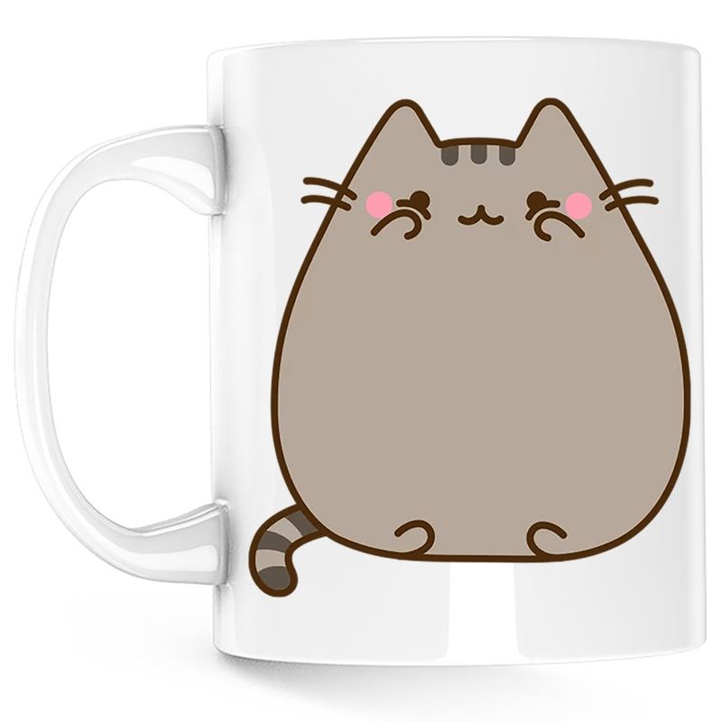 Casa si Gradina - Bucatarie si vesela - Cani si pahare - Cani si cesti - Cana Pusheen Cat Emoji Plush Dragobete Day, alba, 330 ml - Infinity.ro