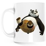 Casa si Gradina - Bucatarie si vesela - Cani si pahare - Cani si cesti - Cana Kung Fu Panda Po Sumo Judo, alba, 330 ml - Infinity.ro