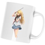 Casa si Gradina - Bucatarie si vesela - Cani si pahare - Cani si cesti - Cana Your Lie in April Kaori Miyazono Anime, alba, 330 ml - Infinity.ro